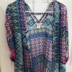 multicolor swimming coverup